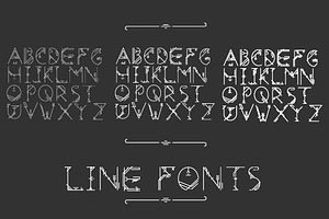 Line fonts pack