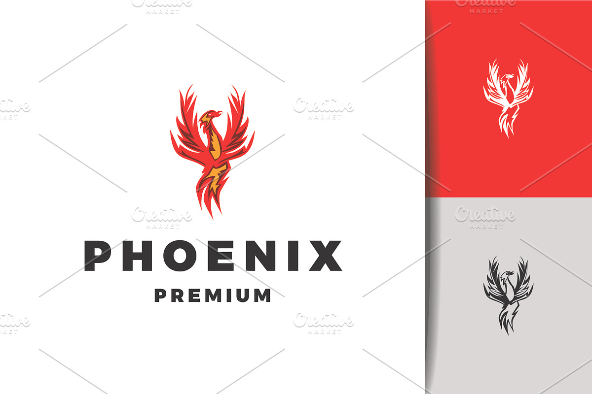 Phoenix Logo Modern Fire Emblem, a Branding & Logo Template by mesuka (Photo 2 of 2)