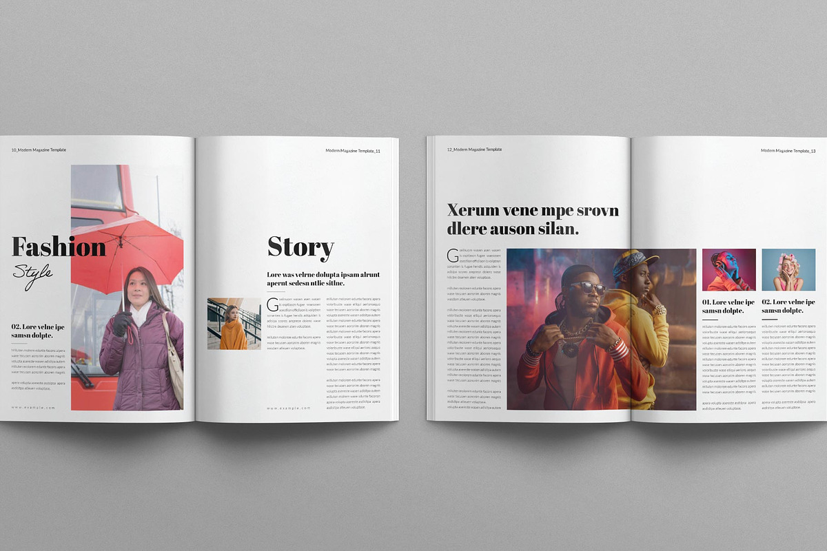 Modern Magazine Template, a Magazine Template by E-Type (Photo 6 of 7)