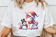 Watercolor Christmas Cute Unicorn, a Seasonal Illustration by Rose Art (Thumbnail 5 of 7)