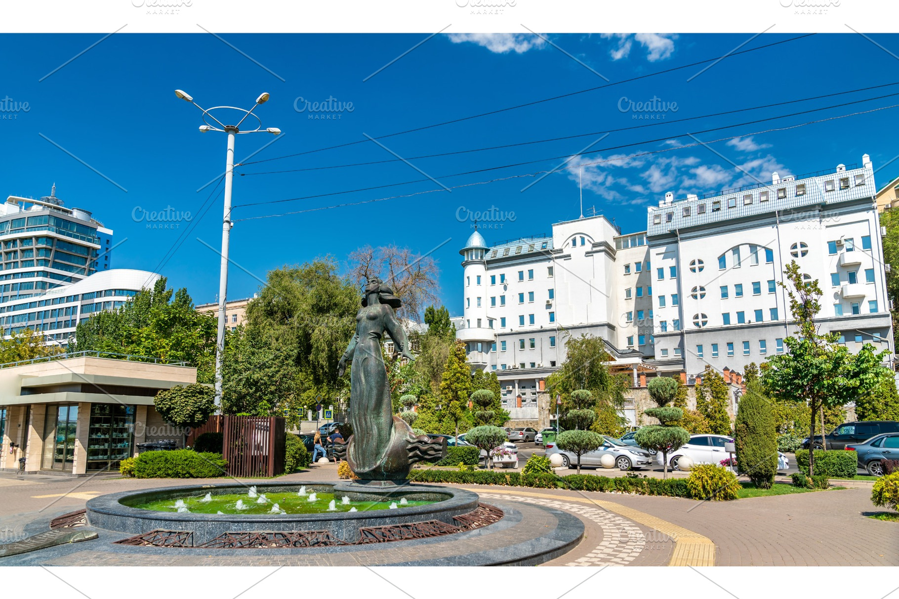 Rostovite girl fountain in rostovon stock photo containing rostov-on-don and, an Architecture Photo by Leonid Andronov