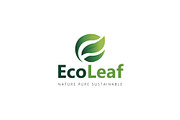 EcoLeaf Eco Logo Template, a Branding & Logo Template by SANB (Thumbnail 1 of 3)