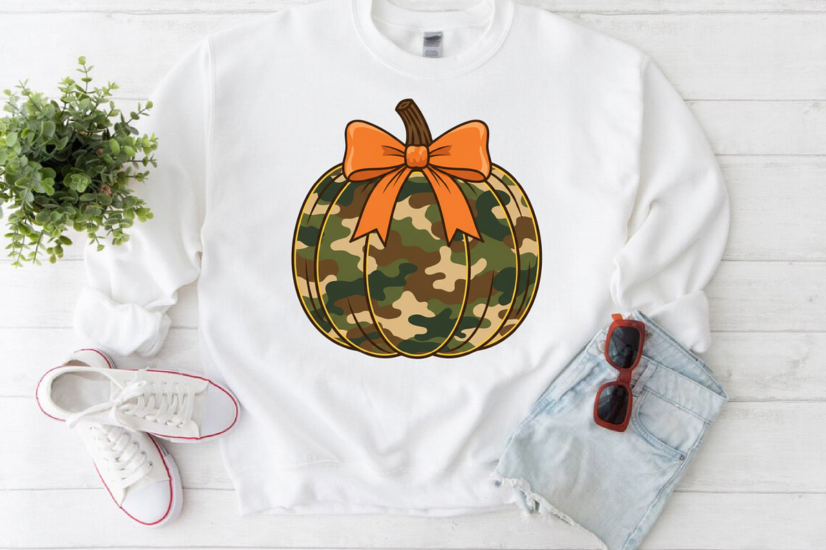 Coquette Camo Pumpkin Glitter Fall, an Illustration by Craft Nest (Photo 4 of 6)