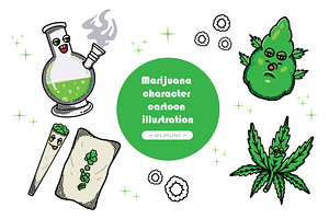 Marijuana Character illustration