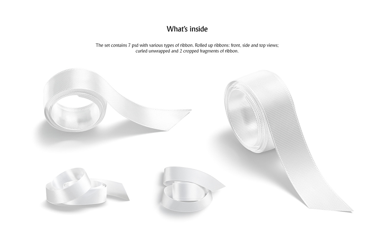 Ribbon Mockups Set, a Packaging Mockup by rebrandy (Photo 3 of 13)