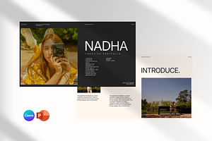 NADHA - Portfolio Powerpoint, a Presentation Template by Rocket Template