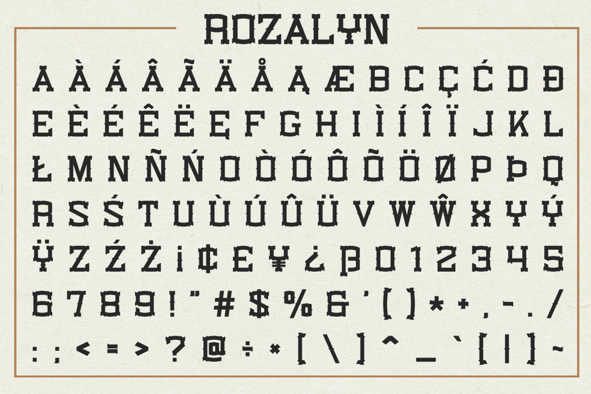 Rozalyn Font preview 2
