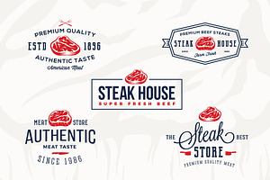 Steak House Vintage Labels