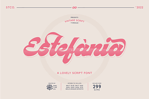 Estefania Bold Script Typeface