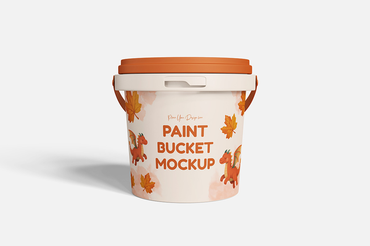 Industrial Paint Bucket Mockup PSD, an Advertising Mockup by Indah (Photo 2 of 6)
