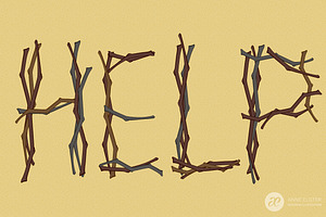 6 Twigs Vector Pattern Brushes