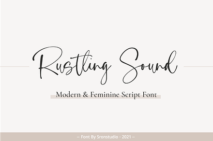 Rustling Sound - Feminine Script, a Script Font by Sronstudio