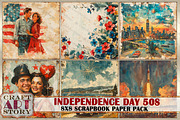Retro Independence Day 50s journal, a Person Illustration by CraftArtStory (Thumbnail 7 of 7)