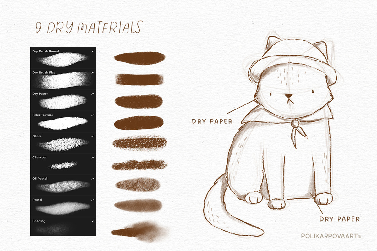 Pencils brushes & canvas Procreate, a Brush Add-On by polikarpovaart (Photo 4 of 16)