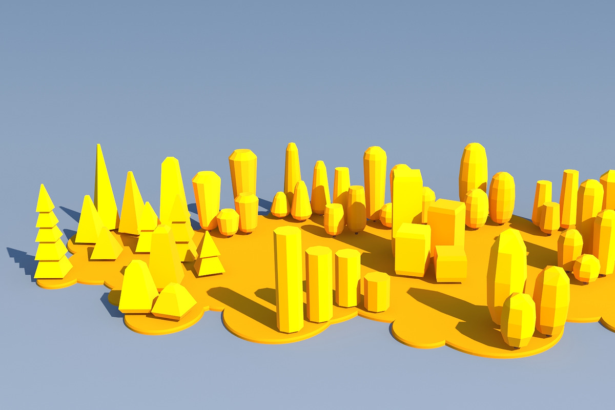 Trees and Bushes Pack - 02, an Environmental 3D Model by Saintpix (Photo 16 of 26)