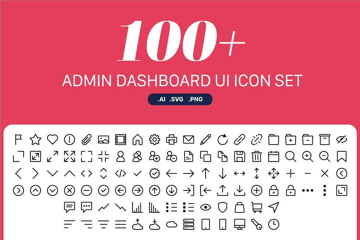 100+ Admin dashboard ui icon set, an Icon by Jacke__C (Photo 1 of 5)