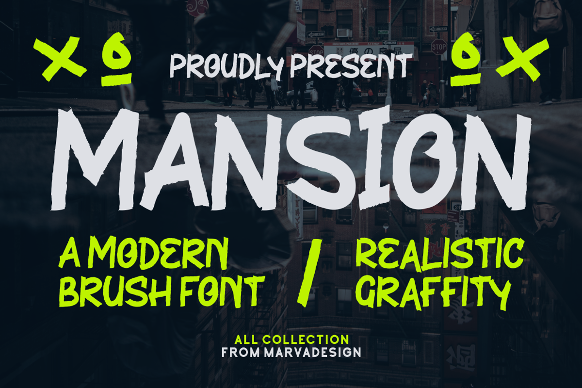Mansion - A Modern Brush Font, a Handwritten Font by Marvadesign (Photo 1 of 7)