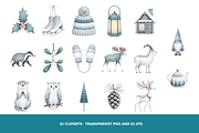 50 Nordic Christmas Line Art Clipart, an Animal Illustration by Luxe (Thumbnail 3 of 4)
