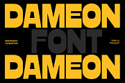 Dameon - Bold Reverse Contrast Font, a Sans Serif Font by Pekotype (Thumbnail 1 of 16)