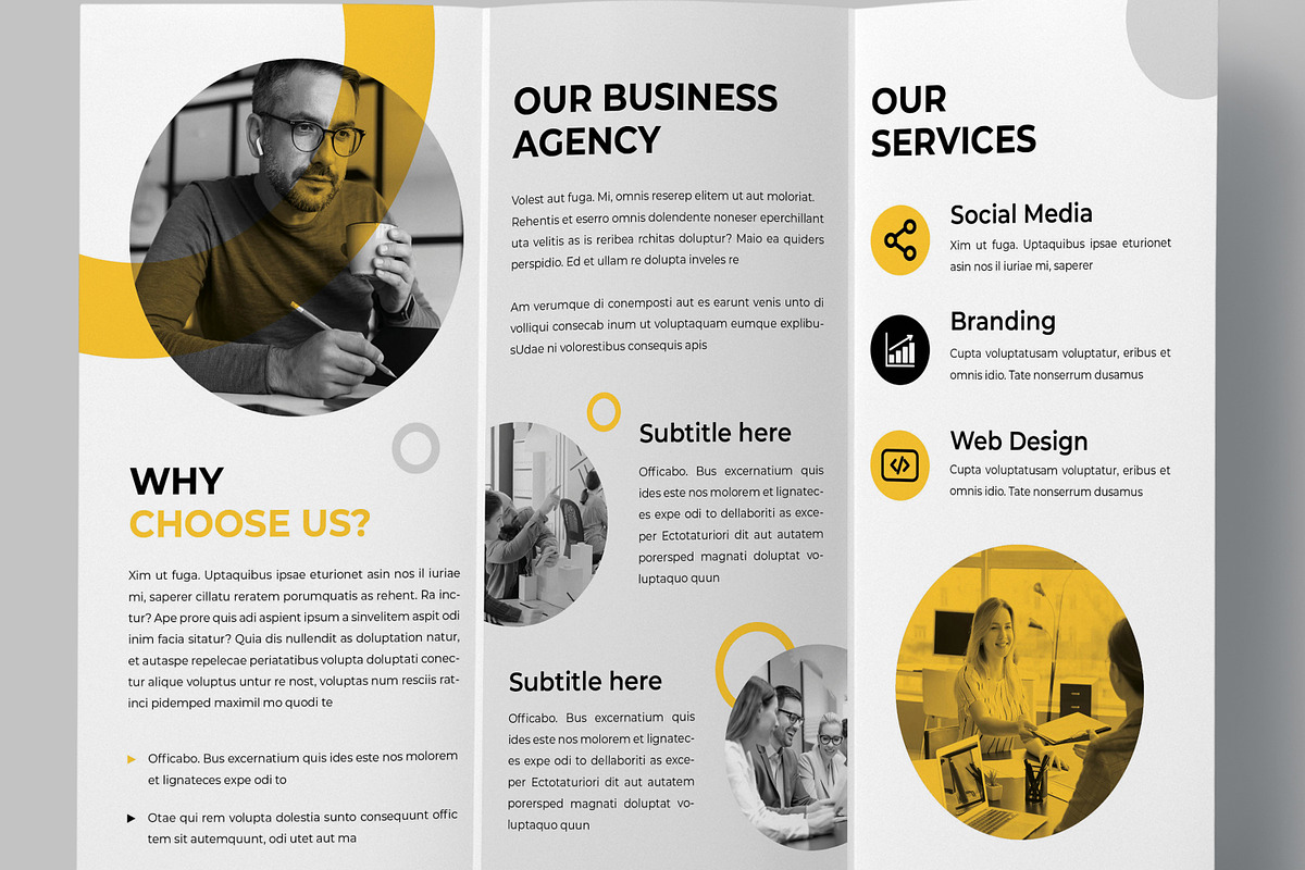 Creative Trifold Brochure Template, a Brochure Template by MightyDesign (Photo 2 of 6)