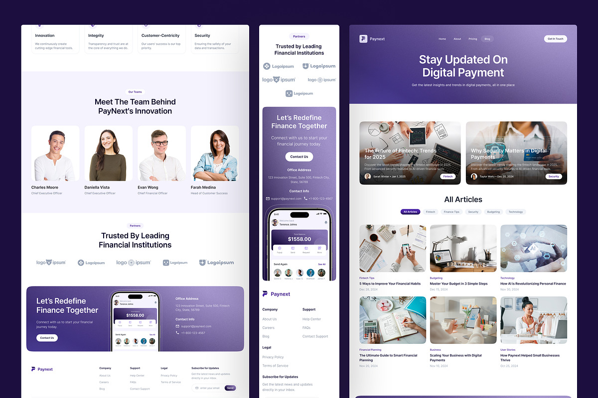 Paynext - Fintech Website, an UI Kit Template by peterdraw (Photo 4 of 7)