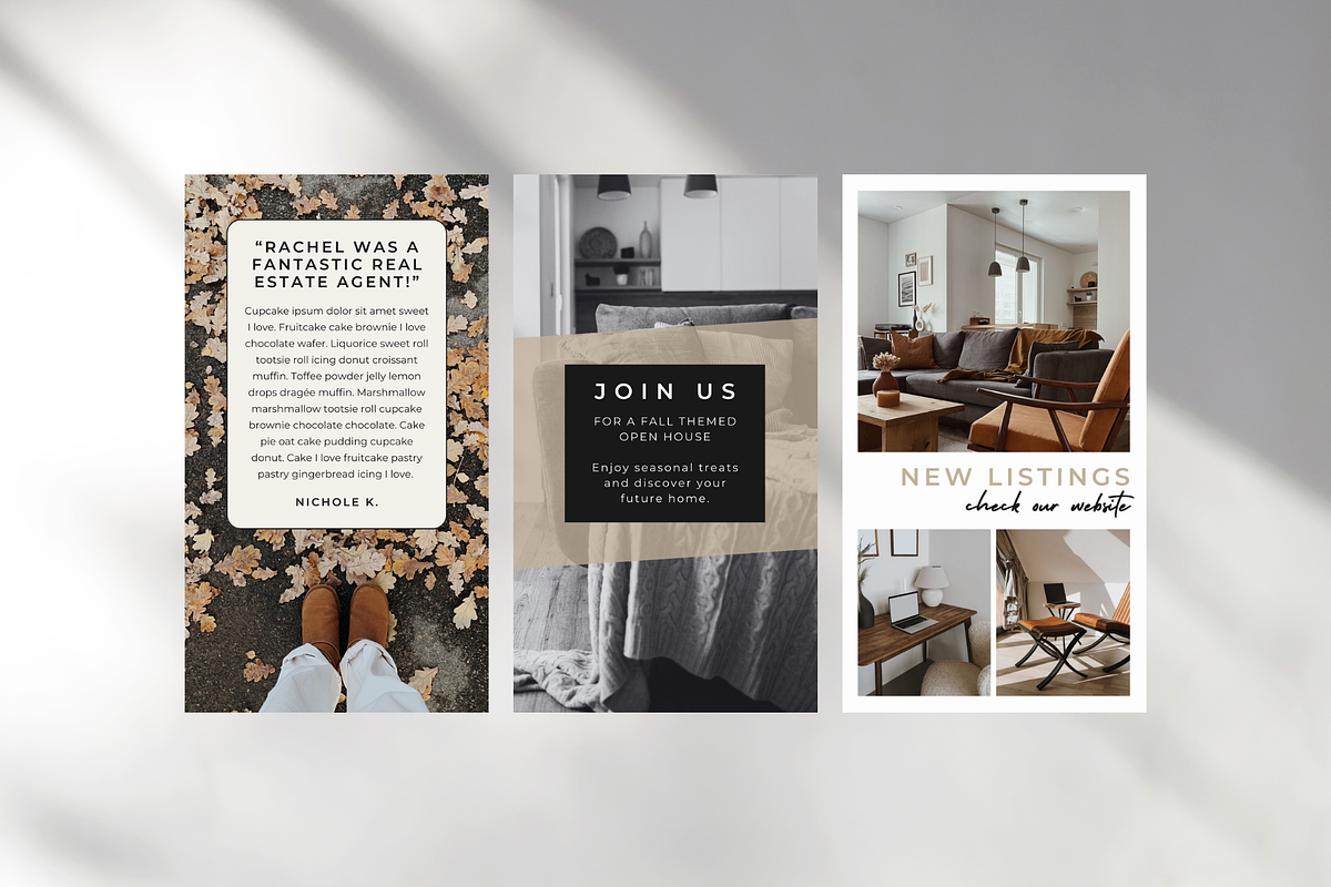 Fall Real Estate Instagram Templates, a Social Media Template by Blush Created (Photo 3 of 12)