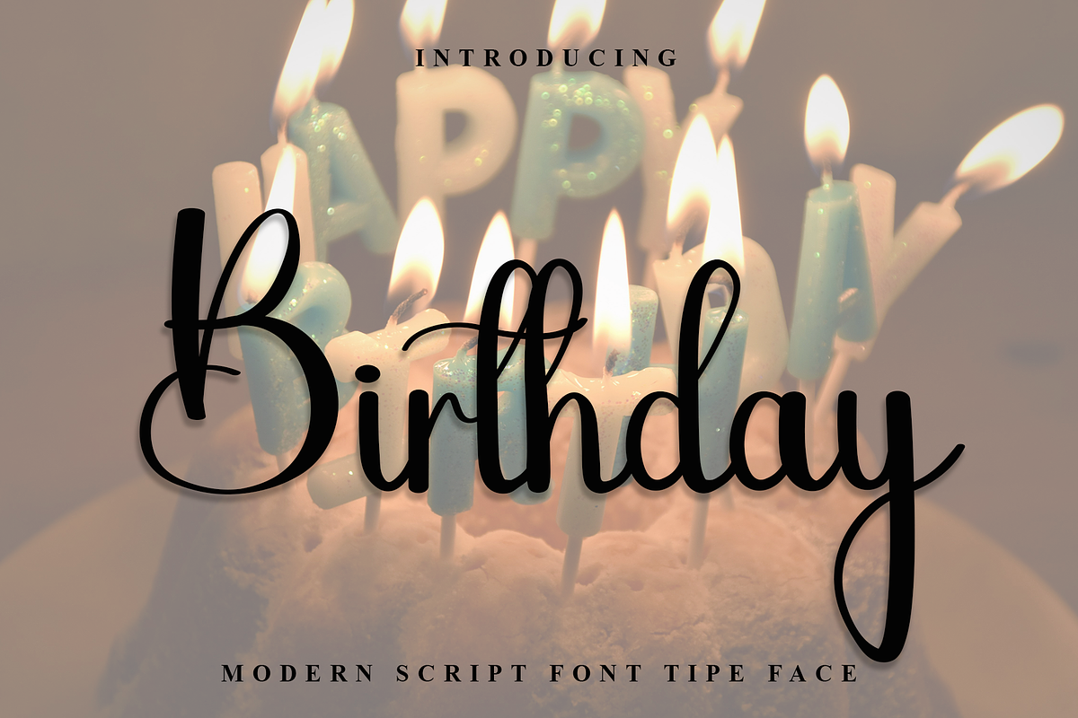 Birthday, a Handwritten Font by InermediaSTUDIO (Photo 1 of 8)