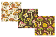Retro Funk Shroom Digital Paper, a Pattern Graphic by FloridPrintables (Thumbnail 4 of 6)