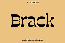 Brack - Modern Decorative Font