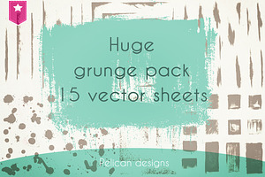 super grunge vector pack