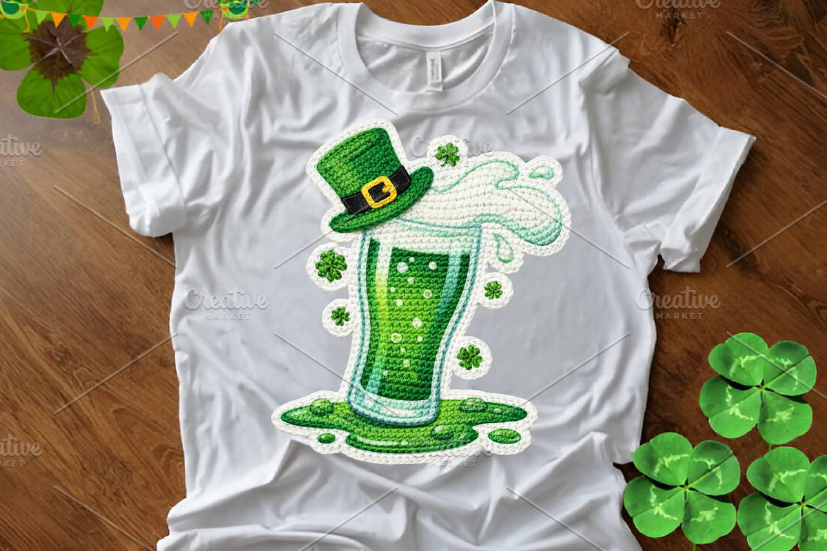 St. Patrick's Day Green Beer Splash, an Illustration by Canvas Craft (Photo 3 of 4)