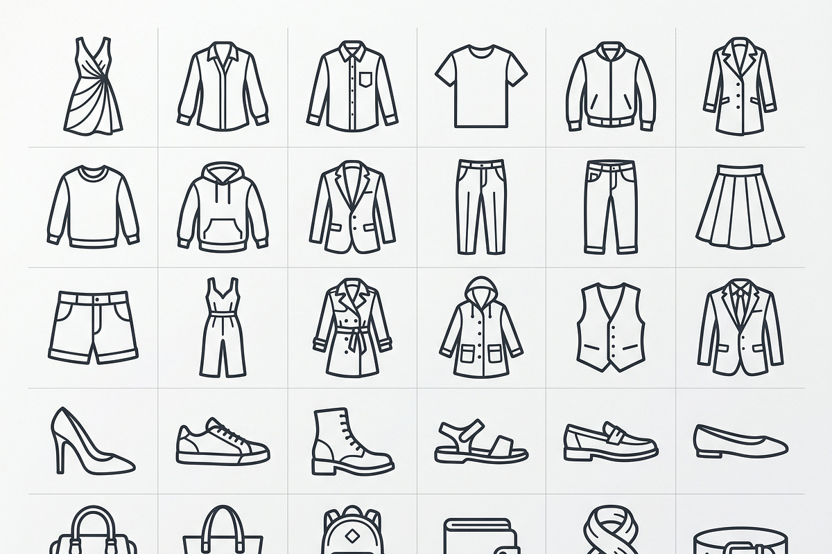 Bundles Vector Fashion Outline Icons, an Outline Icon by adenpinkstore (Photo 3 of 8)