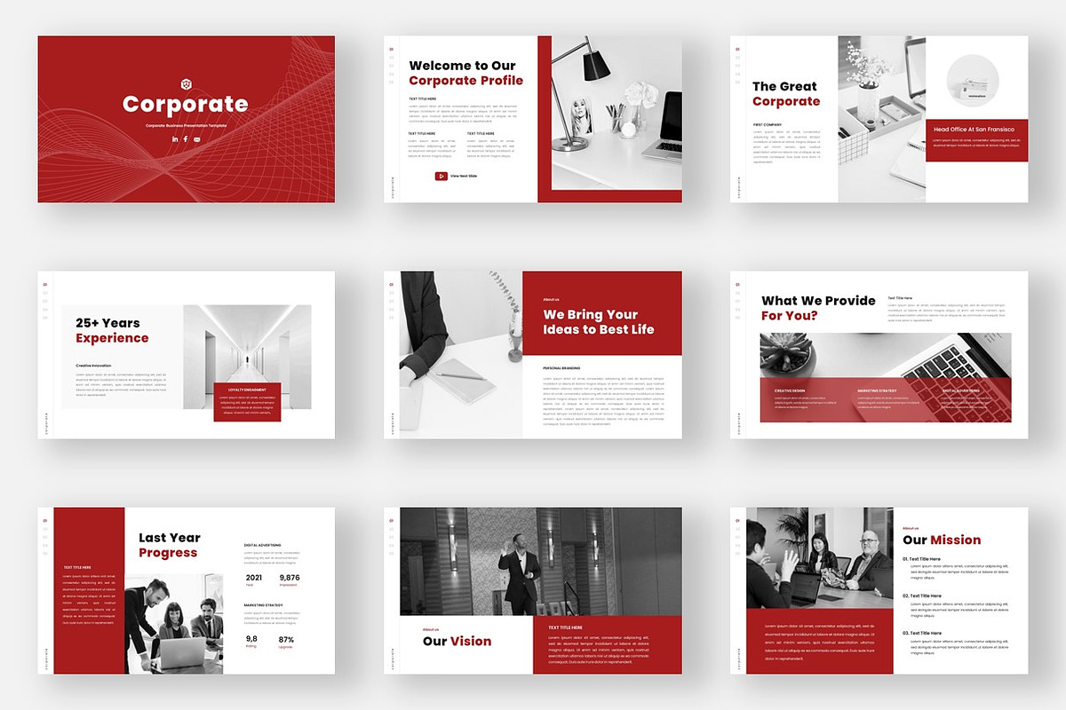 CORPORATE - Keynote Template, a Presentation Template by kreatifreya