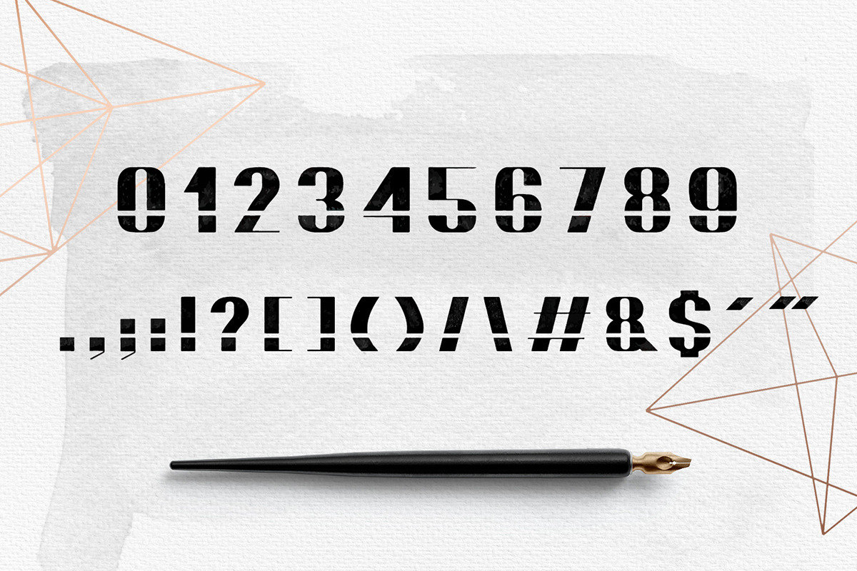 Bomond. Textured Ink Font (SVG) preview 4