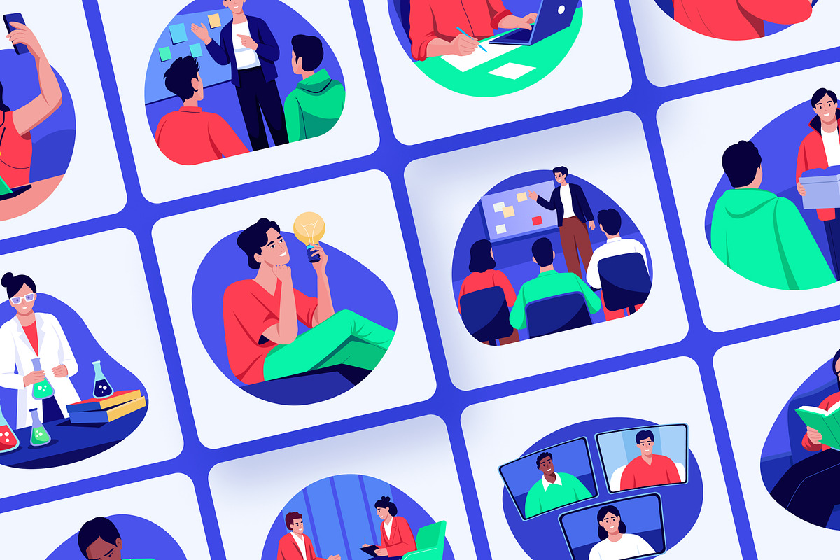 Animated Young Leaders Dream Set, an Education Illustration by Brickclay (Photo 3 of 5)