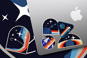 Retro Space Badges, an Illustration by Firowerk (Thumbnail 4 of 5)
