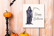 Watercolor Happy Halloween Clipart, a Seasonal Illustration by SvetaArtStore (Thumbnail 5 of 8)
