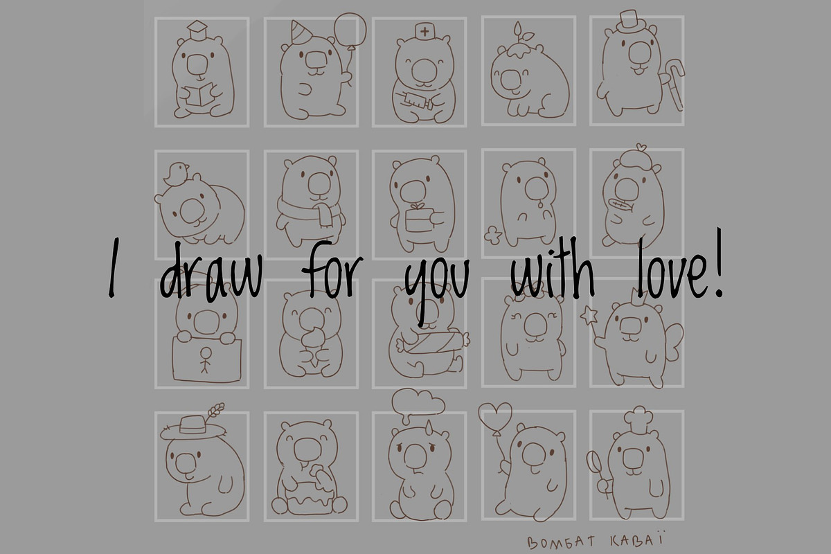 Wombat Clipart Set, an Animal Illustration by Palau (Photo 7 of 10)