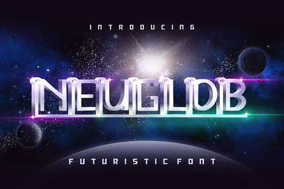 Neuglob - Futuristic Font preview 8