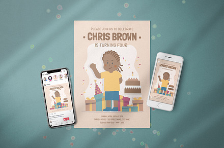 Birthday Boy Invitation - Flyer Medi, a Poster Template by SlideFactory