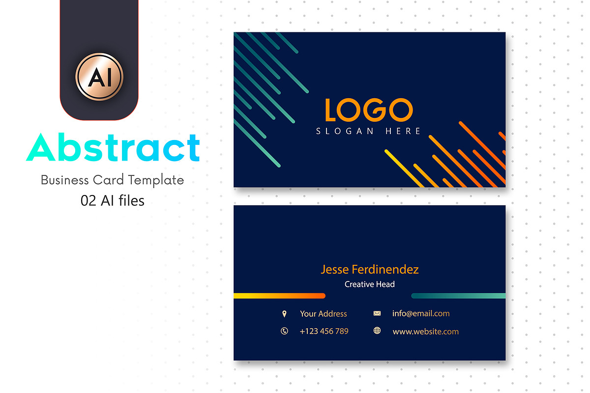 Abstract Business Card Template - 32, a Business Card Template by M6 Gallery