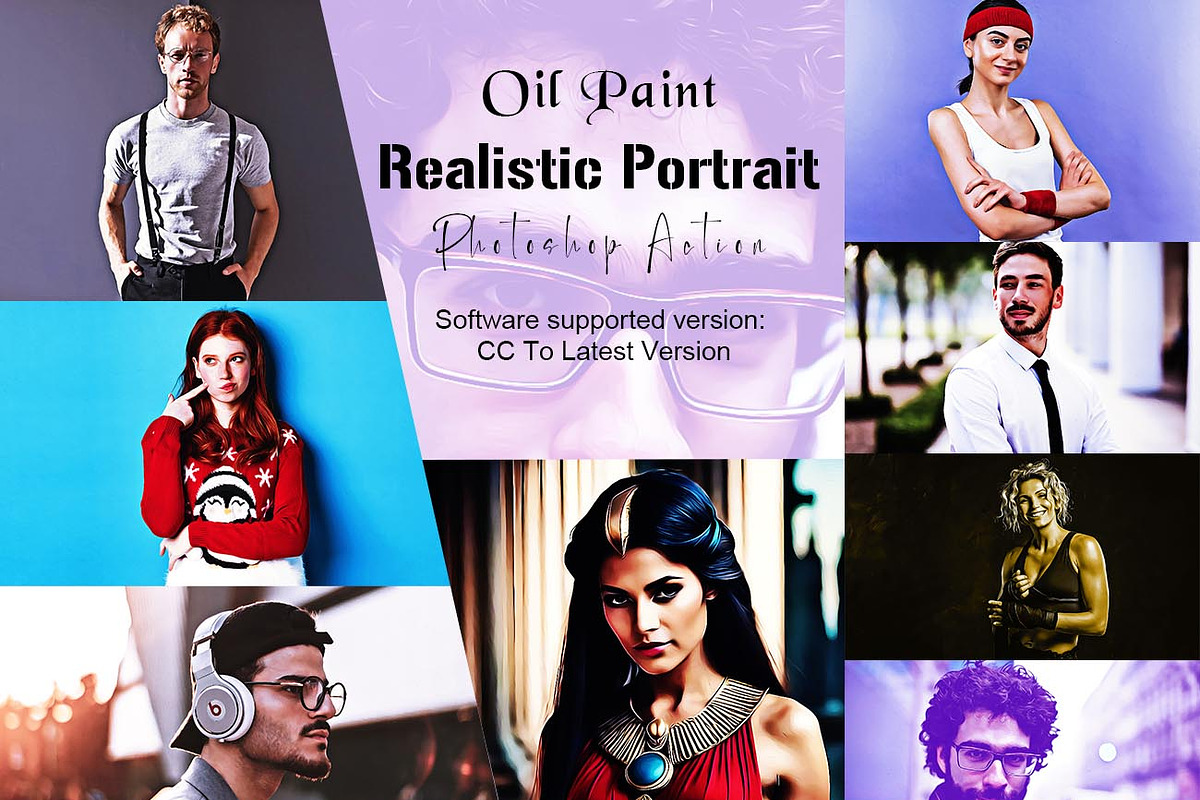 Oil Paint Realistic Portrait, an Action Add-On by Studio Retouch (Photo 1 of 16)