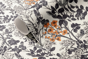 Vintage Monochrome Floral Patterns