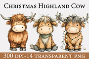 Christmas Highland Cow, an Illustration by Designworld (Thumbnail 1 of 6)