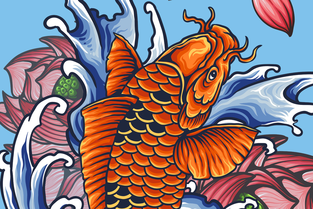 Japanese Koi Tattoo, an Animal Illustration by TSV Art Collective (Photo 1 of 3)