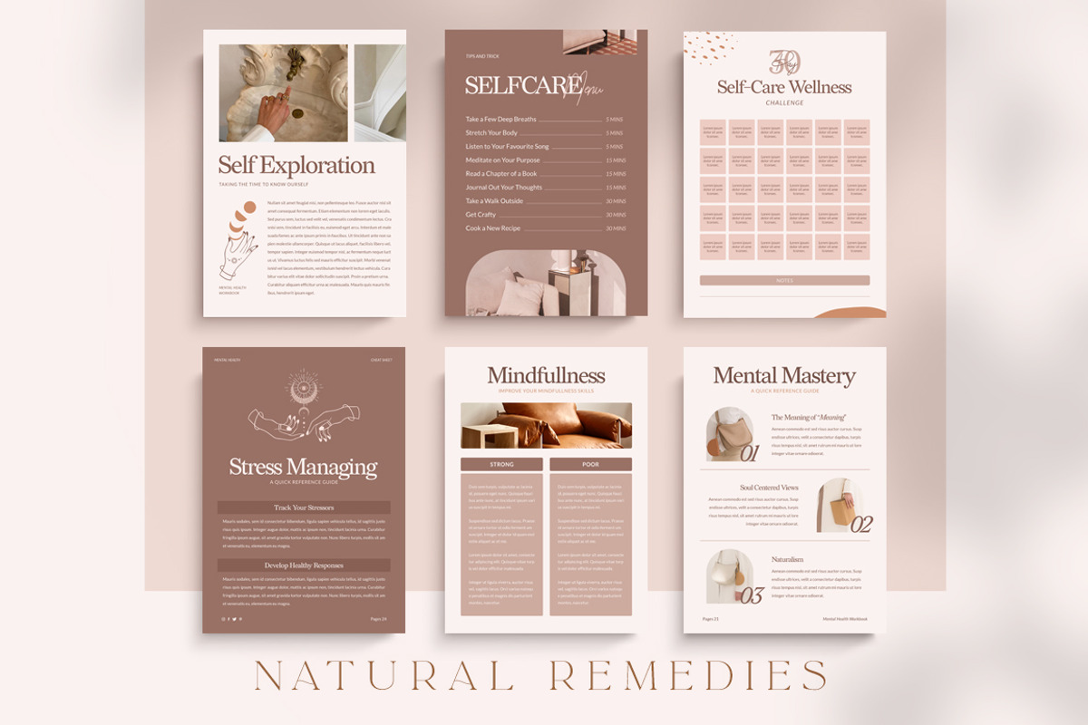 Wellness Workbook Creator | CANVA PS, a Magazine Template by Eviory (Photo 18 of 45)