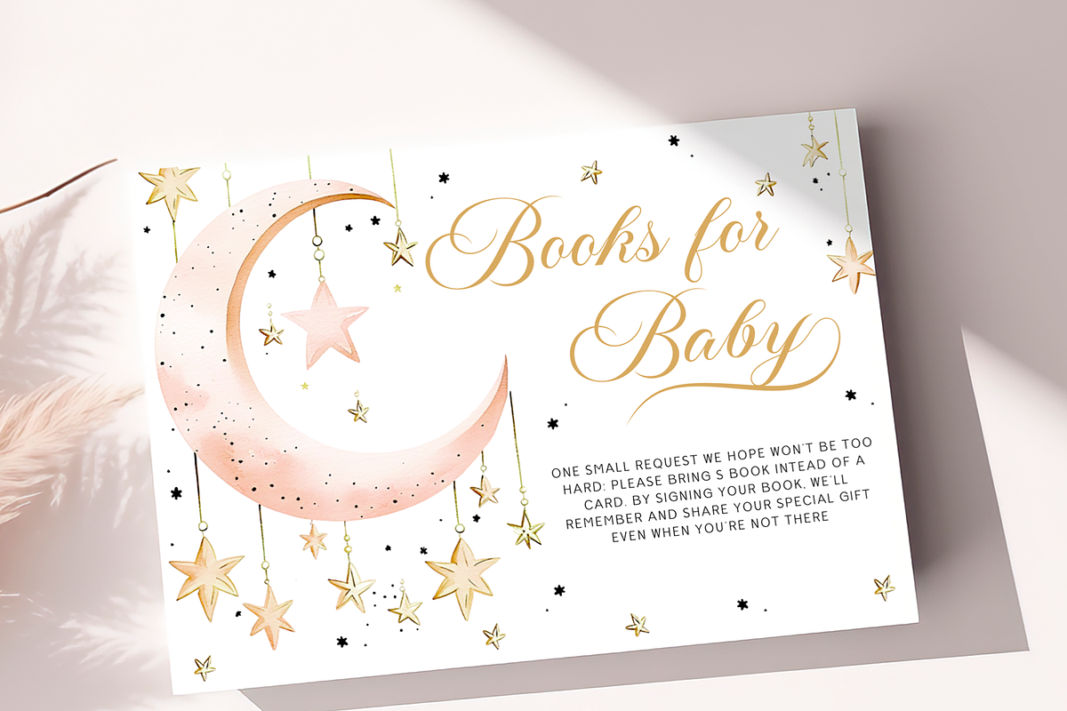Pink Over the Moon Baby Invite, an Invitation Template by Digital_Mind (Photo 5 of 8)