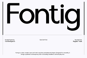Fontig - Typeface