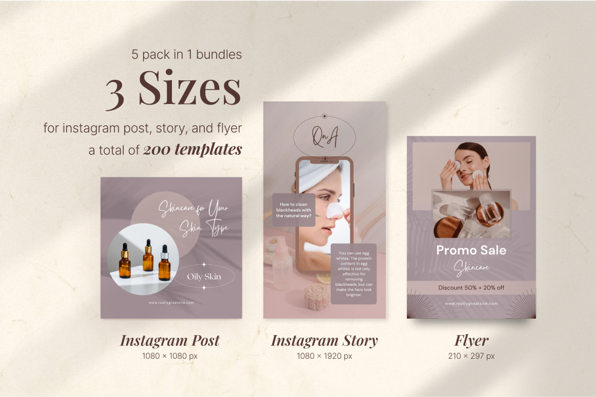 Bundle Pack 5in1 Canva Template, a Social Media Template by Brandearth RRGraph (Photo 3 of 19)