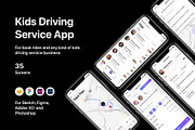 Kids Driving Service App, an UI Kit Template by flr.24 (Thumbnail 1 of 2)